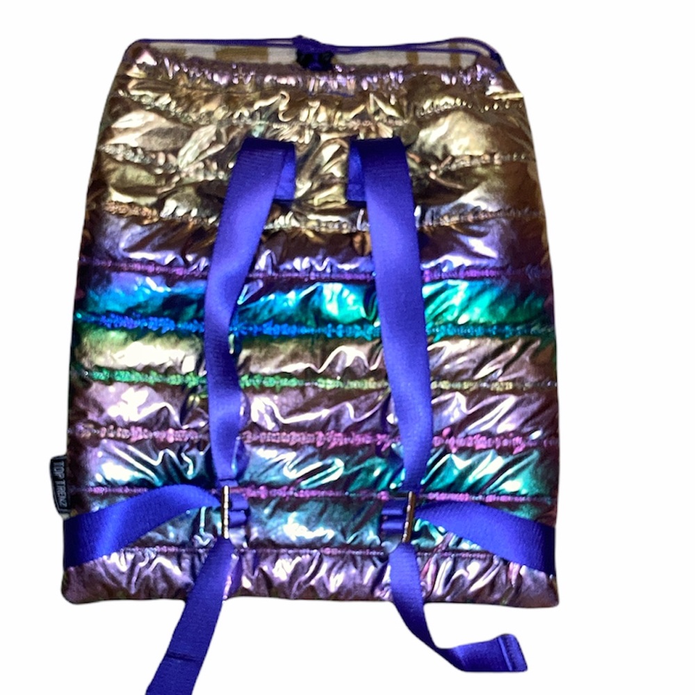 Top Trenz Metallic Puffer Backpack New Gem